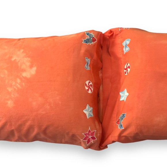 Eco Dyed Set of 2 Pillow Cases “winter wonderland” OOAK NWT - Picture 3 of 7